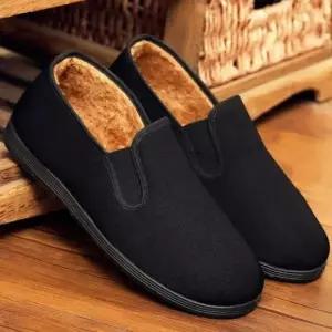 방한신발 남성 털 안감 겨울 양 사이드 밴딩 털슬립온
