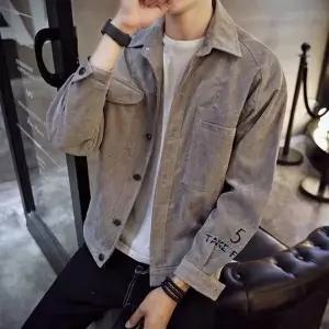 [하프클럽/셀러허브_여성트랜드패션]남성 스웨이드 골덴 자켓 패션 바이크