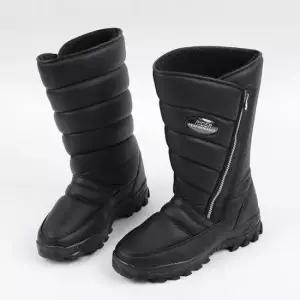 남자털신발 남성 부츠 패딩 사선 지퍼 방한화 경량 작업화