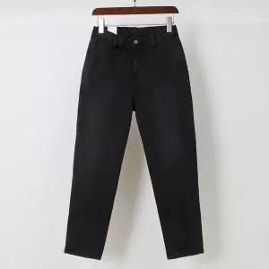 [하프클럽/셀러허브_여성트랜드패션]아이우먼 블랙데님뒷밴딩워싱팬츠 LOP8