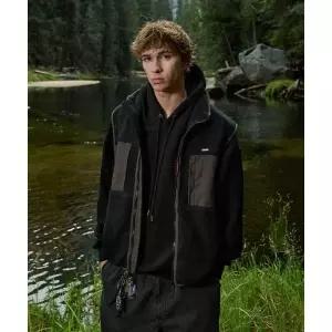 FLUKE 노스사이드 덤블 플리스 베스트 블랙 FVT208 FVT208BK