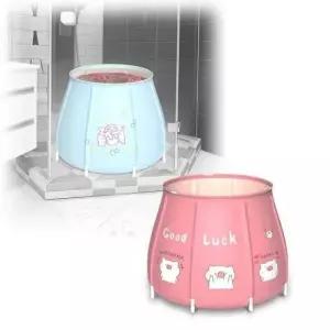 이동식욕조 가정 소형 이동형 접이식 반신욕조 1인 간이 목욕통