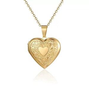 컬러풀 블링 로켓 그림 펜던트 목걸이, 빈티지 각인 꽃 엠파스틱 조각 패턴 타원형 원형 하트 목걸이