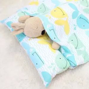 일체형낮잠이불 유치원 어린이집 인견 일체형 이불 베개 고래 세트