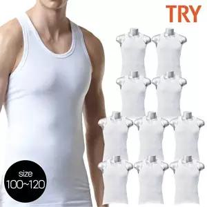 [TRY][무료배송]트라이 TMRSB01 빅사이즈 민소매 순면 런닝 10종(100~120)