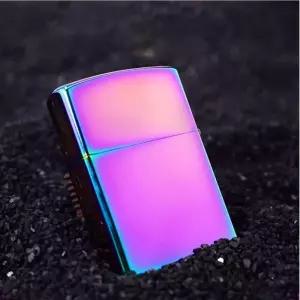남성용 오로라 메탈 오일 라이터 리퍼 유광 기름 라이타 빈티지 디자인