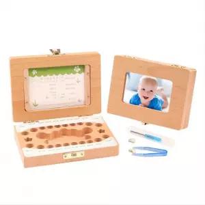 출산선물 아기 유치보관함 원목 탯줄함 배냇머리 젖니 보관케이스