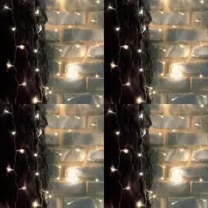 ( )은하수 150구 투명선 LED 고드름 웜색 지니전구 2M 전원잭포함 연결가능 트리장식 가로수