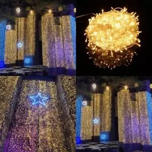 ( )300구 투명선 LED 웜색 지니전구 파티등 학교