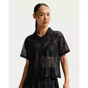 [나이키]스포츠웨어 여성 루즈 레이스 폴로 저지 탑 - 블랙블랙블랙화이트 IF0521-010 414420