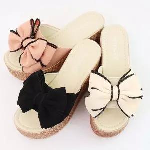 [하프클럽/]여성 굽샌달 실내화 통굽 슬리퍼 회사 웨지힐