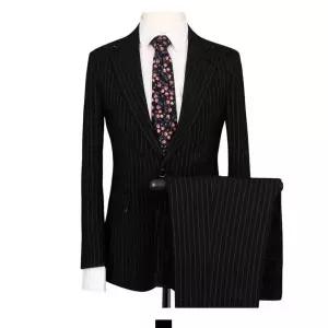 [RIZPICK]TBZ 국내생산 프리미엄 블랙스트라이프 남자정장