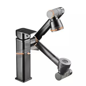 주방 수도꼭지 물튀김 그레이 온수 304 건메탈 냉수 수전 욕실