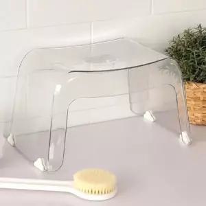 (옵션 단품)목욕 욕실 화장실 스툴 발받침대 미끄럼 방지 투명 의자