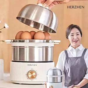 헤르젠 올스텐 3단 찜기 전기찜기 스텐 그릴 야채찜