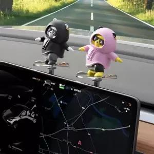 bns 자동차 네비 슬라이딩 베어 차량용 액세서리 장식 인형 움직이는 곰인형 WFLIPQG