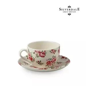 (사은품)실버데일 빈티지 핑크로즈 도자기 커피