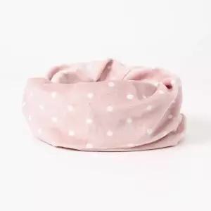 TBZ 핑크 도트무늬 플리스 보온 넥워머 여자넥워머 목도리