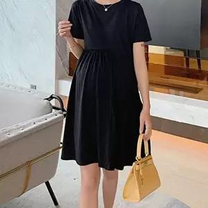 라운드 시원한 하프 셔링 디테일 스타일링 원피스 (HSJ-WFCF414)