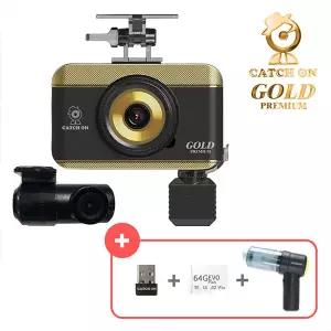 캐치온 골드 프리미엄 3채널 블랙박스 WIFI동글, 메모리카드 64, 미니청소기