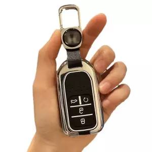 혼다키케이스 키링 키홀더 메탈 오딧세이 버클 실버 가죽 TPU 스마트키 그레