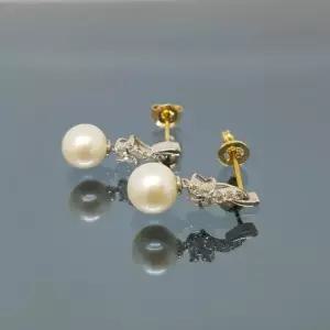 천연아코아진주 귀걸이8(14K 2.18g/한복/h)