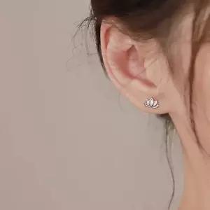 2color 귀걸이 연꽃 미니