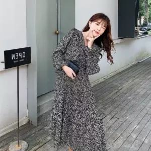 러플 롱원피스 플라워 프릴 휴양지원피스 (HSJ-WF5512F)