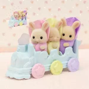 실바니안 패밀리 밀크토끼 쌍둥이의 목욕 놀이 인형 피규어 장난감 세트