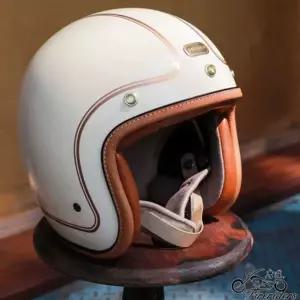 레트로 오토바이 헬멧 격자 소두핏 빈티지 라이더