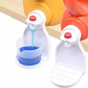 세탁 세제 컵 홀더 드립 캐처 섬유 유연제 액체 트레이 디스펜서 정리함 액세서리 세탁실 정리 정돈 2팩