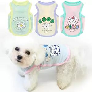 소형견을 위한 4팩 개 쿨링 셔츠 통기성 즉석 조끼 경량 여름용 의류XS