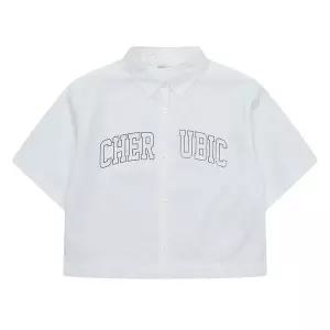 [보리보리/소이]여아 레터링 반팔 셔츠 22M1351_WT