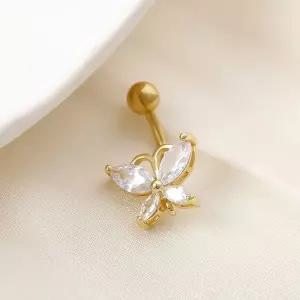 [하프클럽/]식스미 나비 배꼽 피어싱