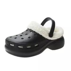 [하프클럽/]여자 검정 여름 휴가 물놀이 신발 준비 털 탈부착