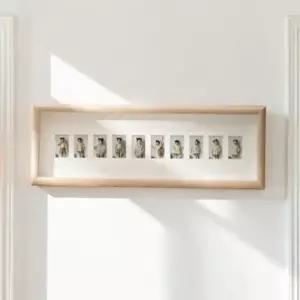 오크색 증명사진 성장 액자 10칸