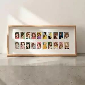 오크색 증명사진 성장 액자 20칸