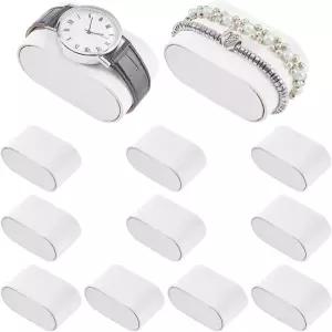 PH PandHall 12pcs 시계 상자 케이스용 흰색 팔찌 베개 삽입물 2.9x1.7x1.5인치 PU 가죽 뱅글 판매 중