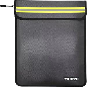 방화 방수 돈 문서 가방 15인치 x 11인치 안전 지퍼백 반사 스트립 화재 및 보관 파우치 포함 중요 보관함