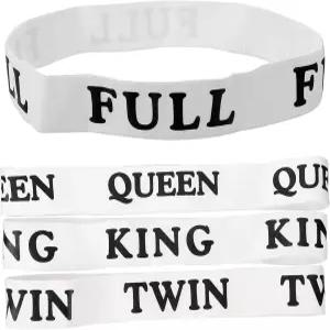 프레티줌 4pcs 침대 시트 정리함 밴드 보관용 탄성 스트랩 베개 커버용 다용도 홀더 라벨링으로 침구