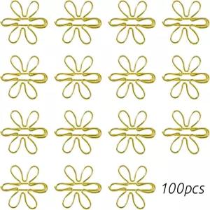 혁신적인 플라워 페이퍼 클립 100개의 PCS 팬시 메탈 해바라기 귀여운 1.1x1.1인치 사무실 학교 가정에서