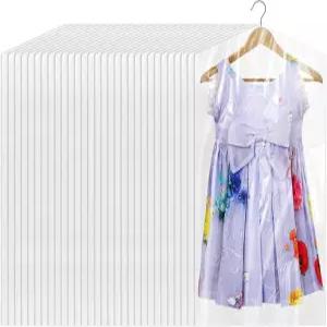 AYZTKUX 97 팩 드라이클리너 가방 45x70cm 걸이용 투명 드라이클리닝 짧은 옷 또는 복용 의류