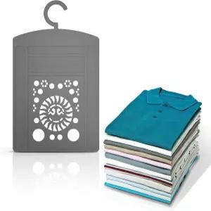 박스레전드 셔츠 폴더 보드 14.18 x 8.67 0.14 인치 접을 수 없는 세탁 옷 접이식 걸이용 후크 회색