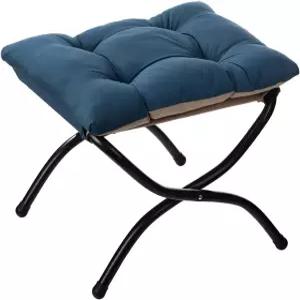 아보코퍼 15인치H 접이식 발판 의자 게으른 액센트 패딩 소파 덮개가 있는 소형 오스만 금속 프레임 휴대용