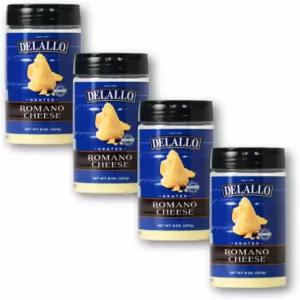 디랄로 강판 로마노 셰이커 치즈 피콴트 숙성 즉석 파스타 조미료 잘게 질감 텐 프리 비-GMO 8온스 용기