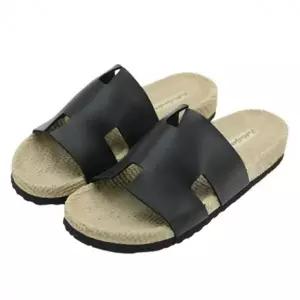 남성 H밴드 여름 슬리퍼 (블랙) 통기성 반바지에 어울리는