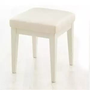가구산책 화이트 원목 보조의자 화장대 간이스툴 B2453