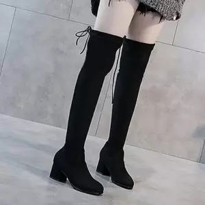 여성 스웨이드 기모안감 가을 따뜻한 롱 부츠 LK-R77T