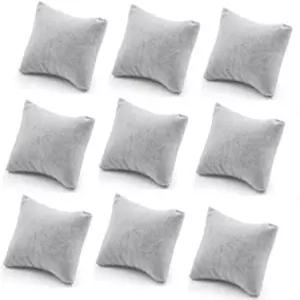 보석 전시용 랜서 6Pcs 벨벳 팔찌 시계 베개 (그레이)