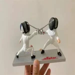 대련 피규어 펜싱 사브르 올림픽 스포츠 플레뵈 인형 인테리어 장식품 컬렉션